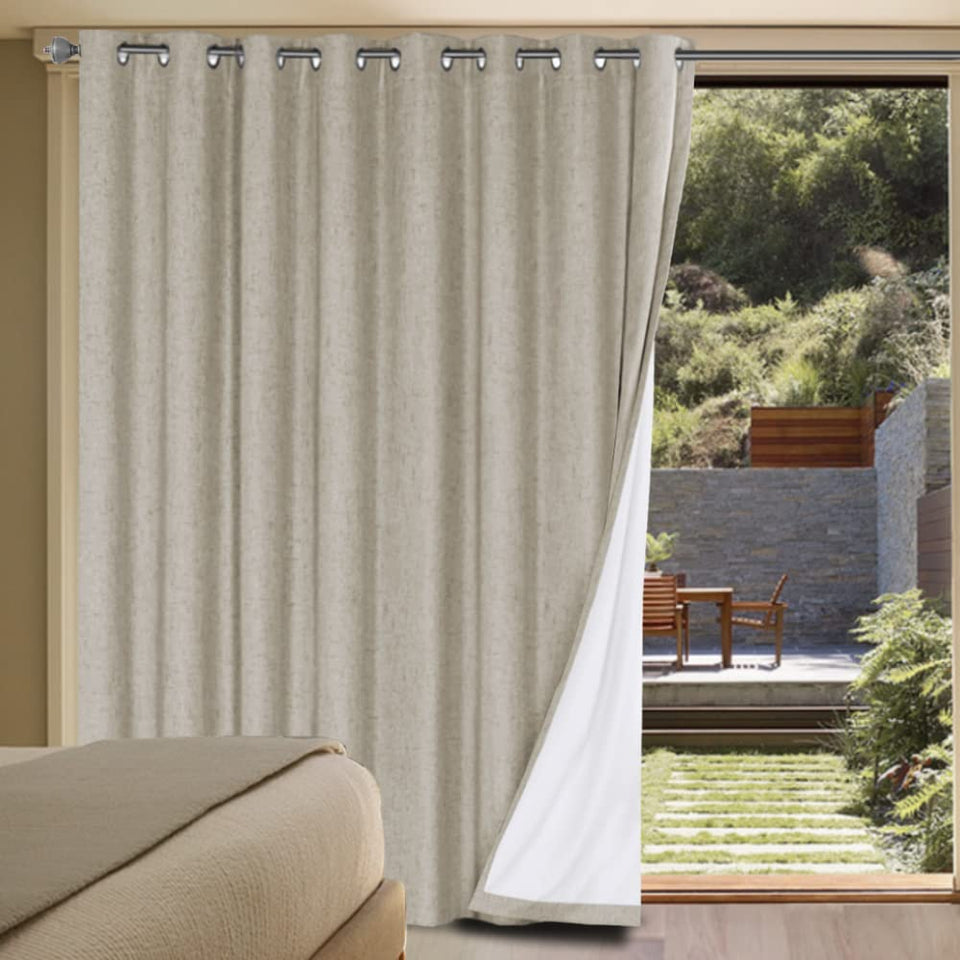 H.VERSAILTEX blackout curtain panel cobblestone blocks light for privacy in a modern room