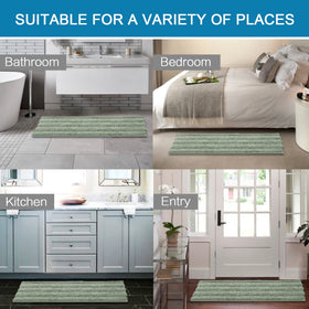 H.VERSAILTEX easy-care bath mat is machine washable for simple refreshes.