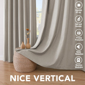 H.VERSAILTEX machine washable curtains for easy care.