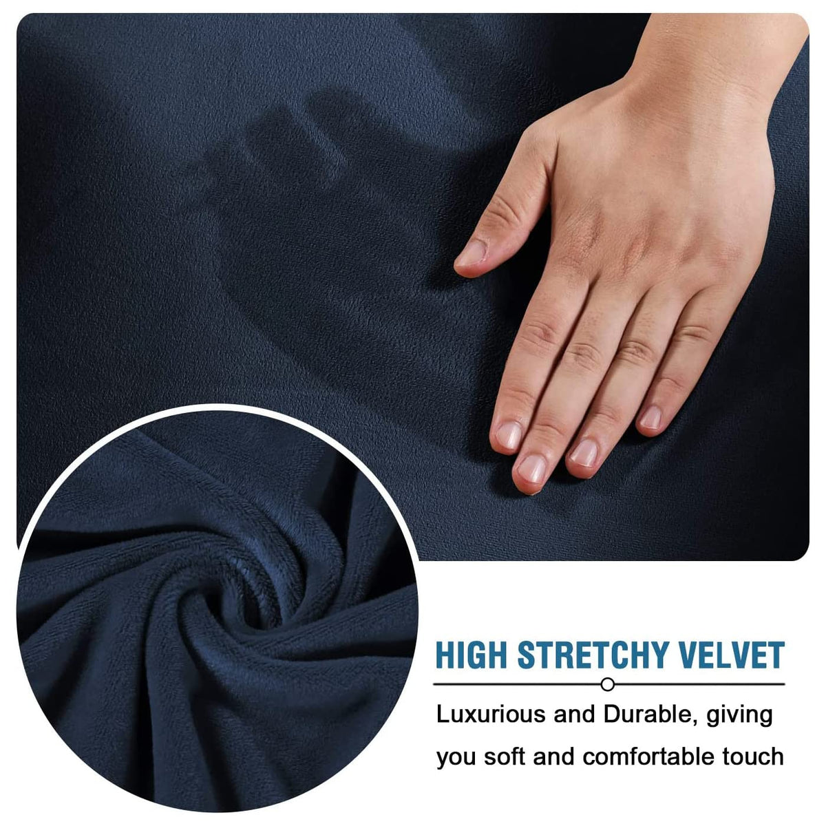 H.VERSAILTEX elastic bottom edges keep the slipcover securely anchored.