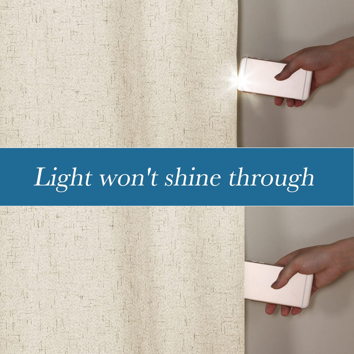 H.VERSAILTEX energy-saving curtain visual suggests reduced glare in living areas.