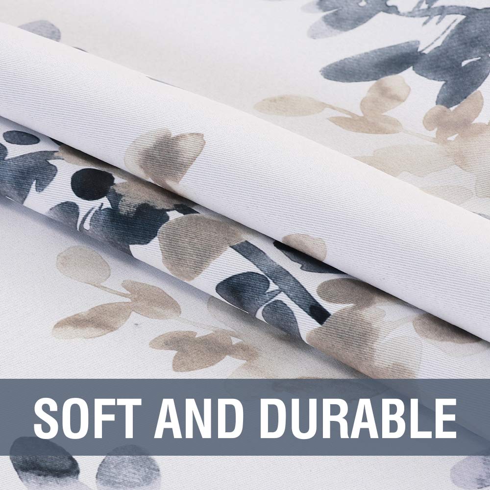 H.VERSAILTEX bluestone floral drapes reduce glare for TV viewing.