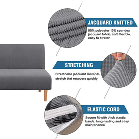 H.VERSAILTEX futon cover elastic band non-slip design keeps it in place.