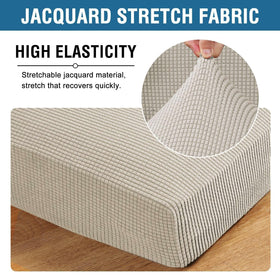 H.VERSAILTEX Island Fossi elastic-edge closeup demonstrates secure grip on cushions.