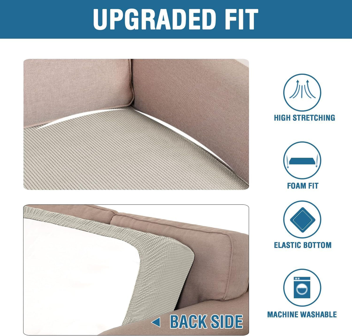 H.VERSAILTEX Island Fossi packaging image suggests ready-to-use slipcover set.
