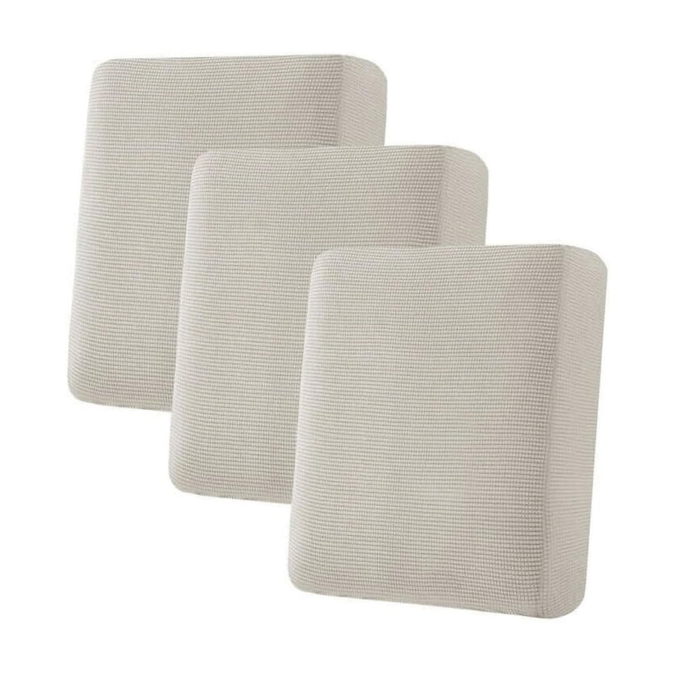 H.VERSAILTEX Island Fossi slipcover front view with elastic-fit and soft jacquard texture