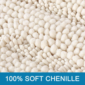 H.VERSAILTEX Ivory bath rug plush softness for feet and cold floor warmth