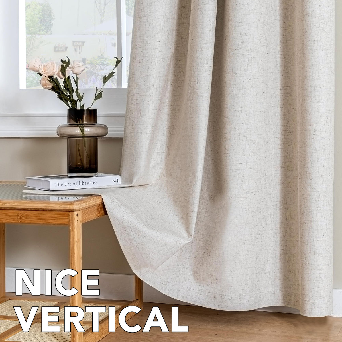H.VERSAILTEX light-control linen panel brightens living spaces.