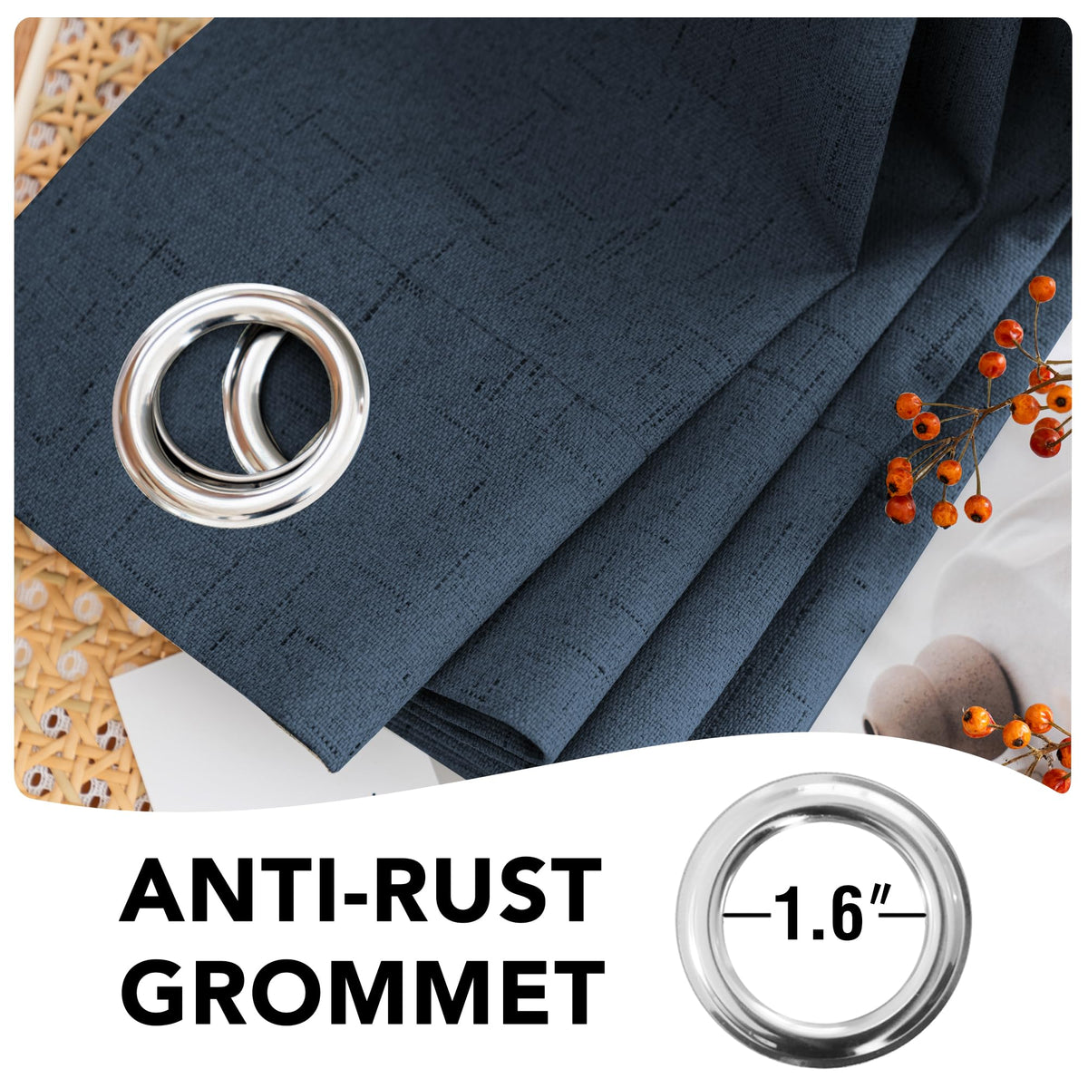 H.VERSAILTEX linen blackout pair—two panels in one package.
