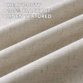 H.VERSAILTEX linen curtains in bedroom setup showcasing style and function