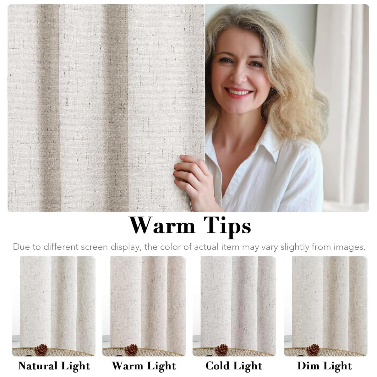 H.VERSAILTEX linen-like fabric close-up highlighting texture and quality