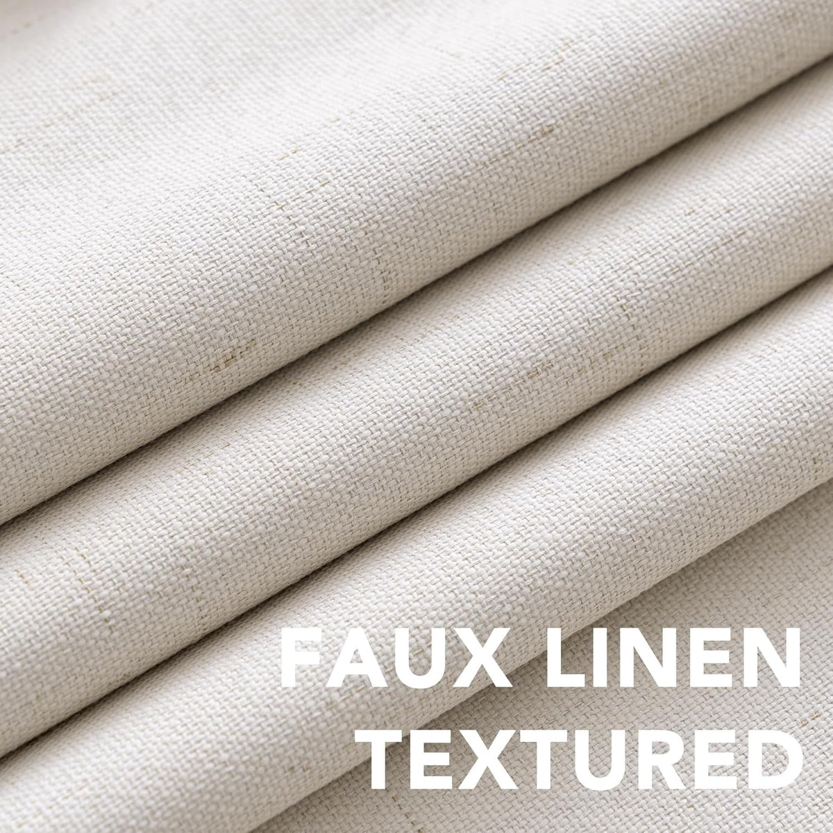 H.VERSAILTEX ivory curtains showing white backing for added privacy and insulation