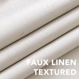 H.VERSAILTEX ivory curtains showing white backing for added privacy and insulation