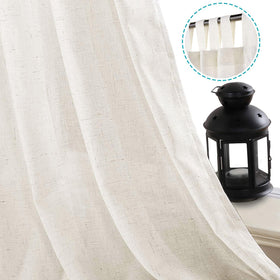 H.VERSAILTEX linen-drape close-up shows airy texture and rustic charm