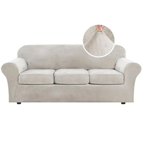 H.VERSAILTEX velvet slipcover base cover protects and refreshes your sofa.