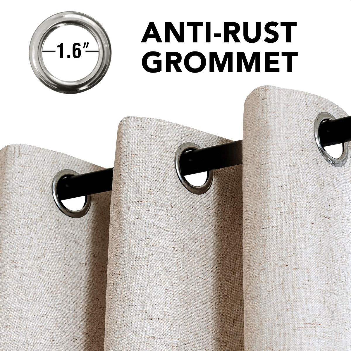 H.VERSAILTEX nature linen blend close-up shows soft texture and warmth.