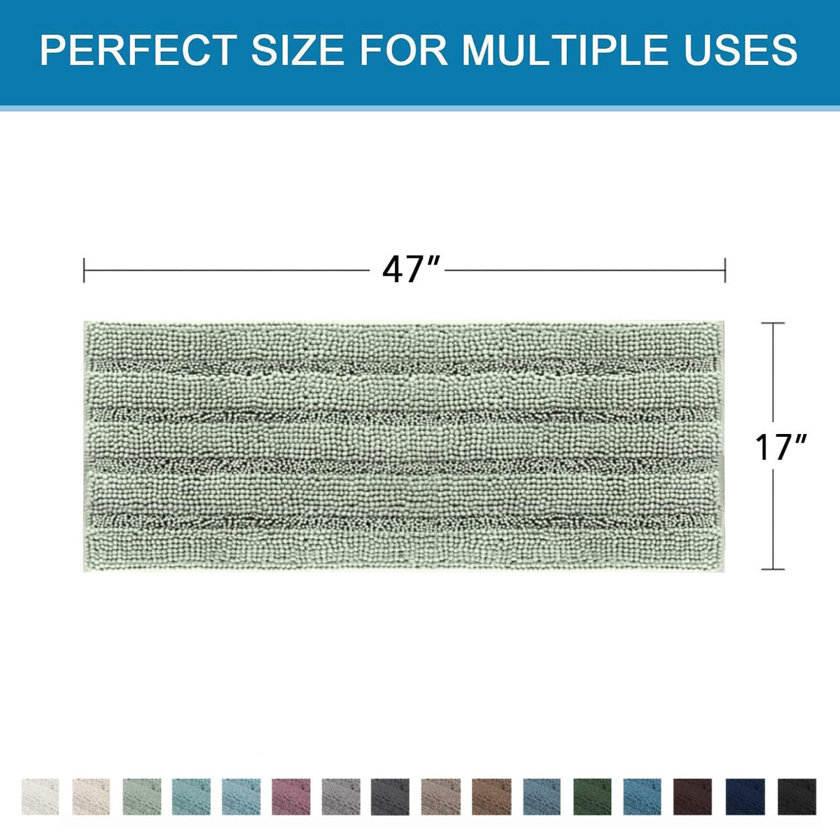 H.VERSAILTEX non-slip backing keeps the mat securely in place.