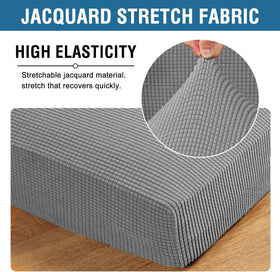 H.VERSAILTEX non-slip cushion cover with elastic edges on a sofa