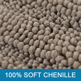 H.VERSAILTEX non-slip backing keeps bath rugs in place on wet floors.
