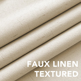 H.VERSAILTEX patio door curtain with white backing panel for light control.