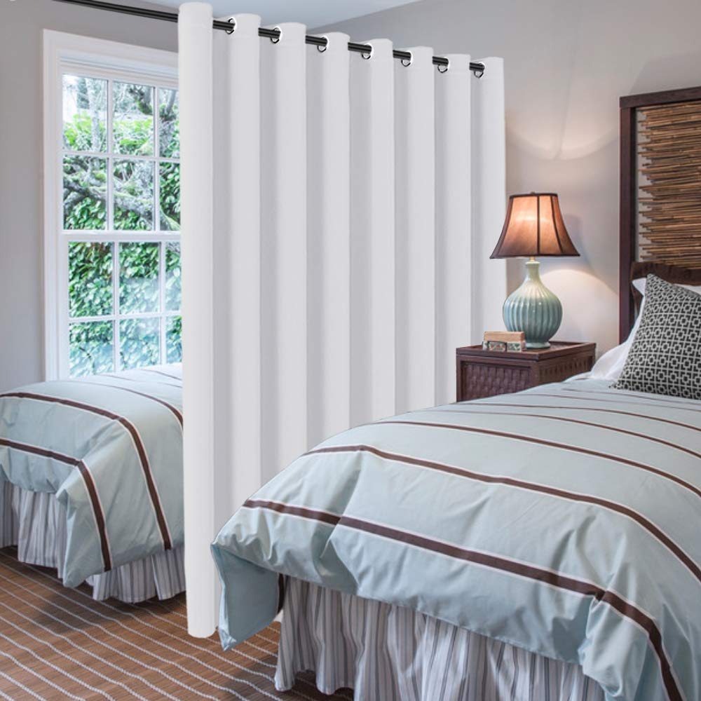 H.VERSAILTEX Patio White Curtains fabric texture close-up showing triple weave