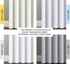 H.VERSAILTEX Patio White Curtains panel on rod with grommet top