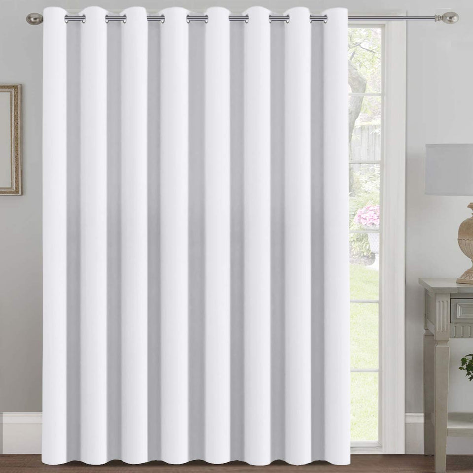 H.VERSAILTEX Patio White Curtains close-up detail of durable micro-fiber fabric for privacy