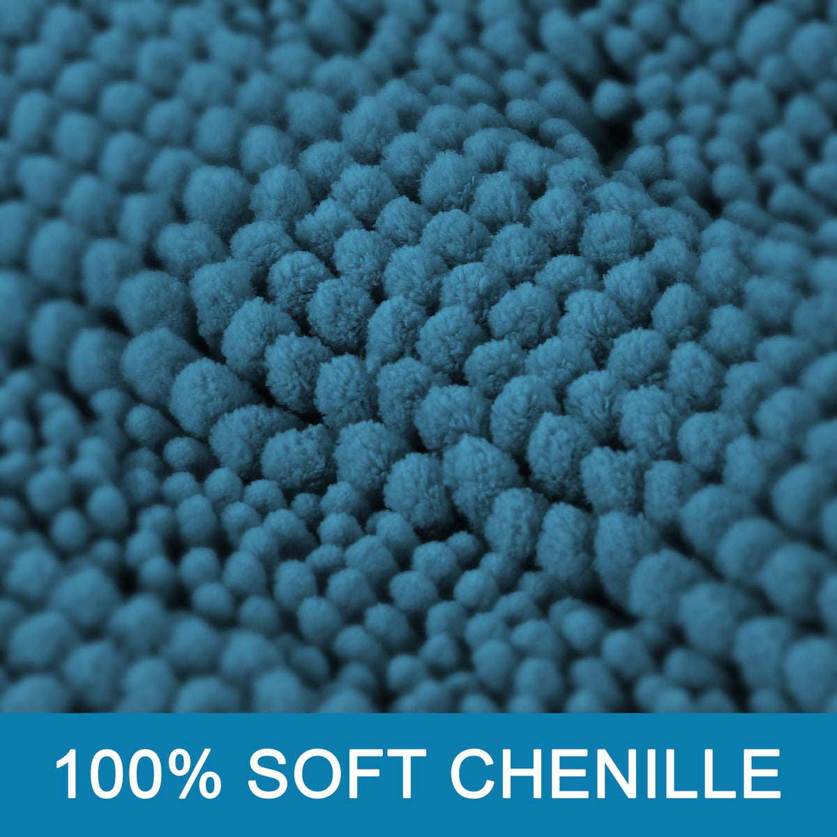 H.VERSAILTEX plush chenille rug absorbs moisture to keep floors dry.