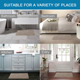 H.VERSAILTEX plush rug cushions feet for warm mornings.