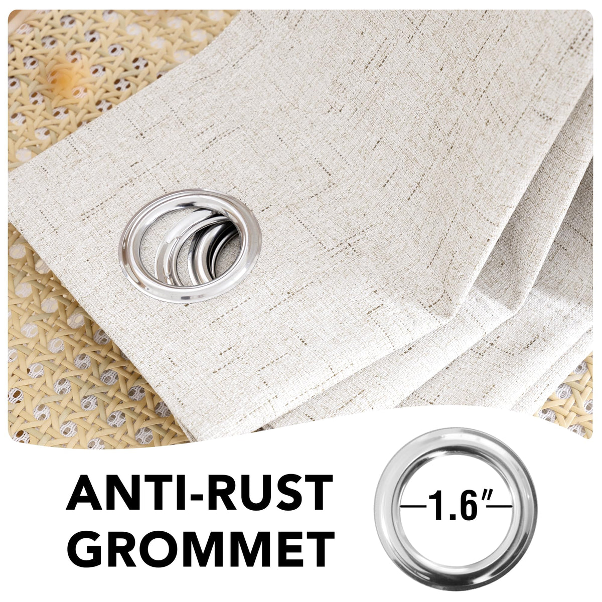 Care-ready H.VERSAILTEX curtains shown for cold-water machine washing.