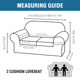 H.VERSAILTEX cushion left cover highlighting fit and easy styling for 2-cushion sofas