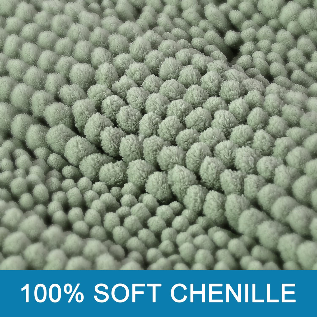 H.VERSAILTEX Sage bath rug with extra absorbency helps keep your floors dry and refreshed.