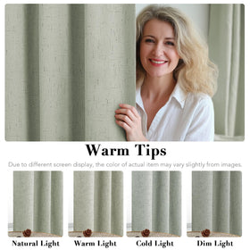H.VERSAILTEX fabric texture close-up shows linen feel with thermal lining
