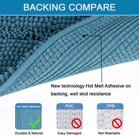 H.VERSAILTEX non-slip backing keeps rugs securely in place.