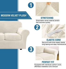 H VERSAILTEX non slip elastic edges keep the slipcover securely in place