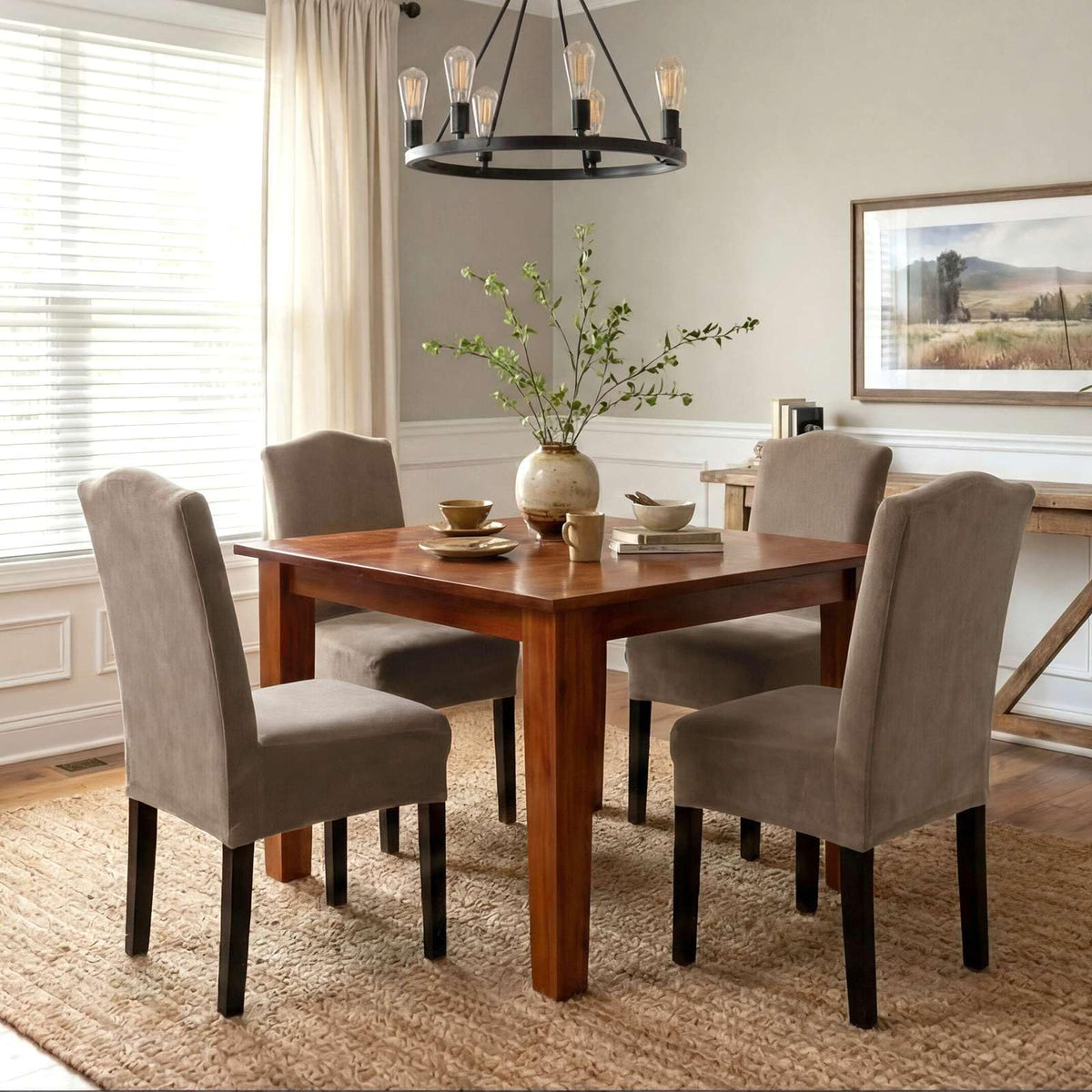 H.VERSAILTEX slipcover protects chair from stains and dirt