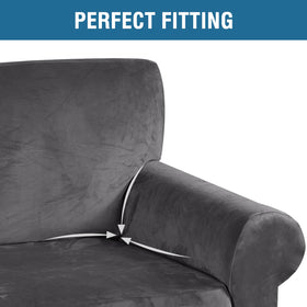 H.VERSAILTEX xl sofa cover 89-97 inch gray, protects against spills while preserving softness