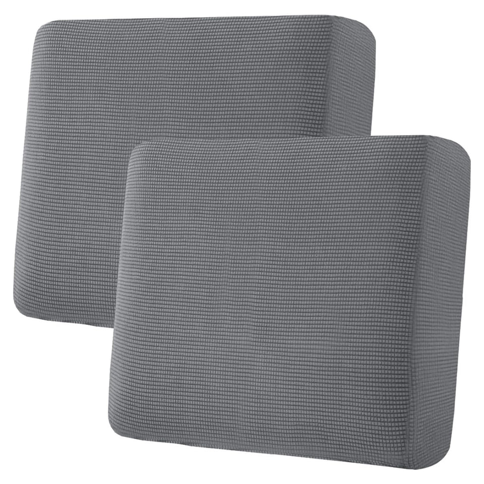 H.VERSAILTEX grey textured jacquard seat covers front view protects sofas from spills