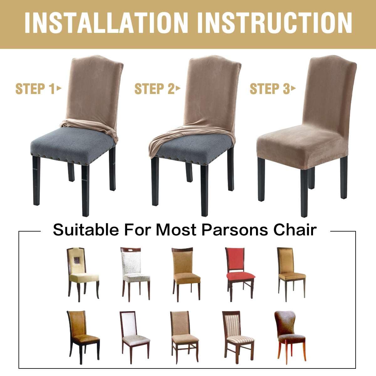 H.VERSAILTEX velvet slipcover revitalizes worn chairs