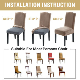 H.VERSAILTEX velvet slipcover revitalizes worn chairs