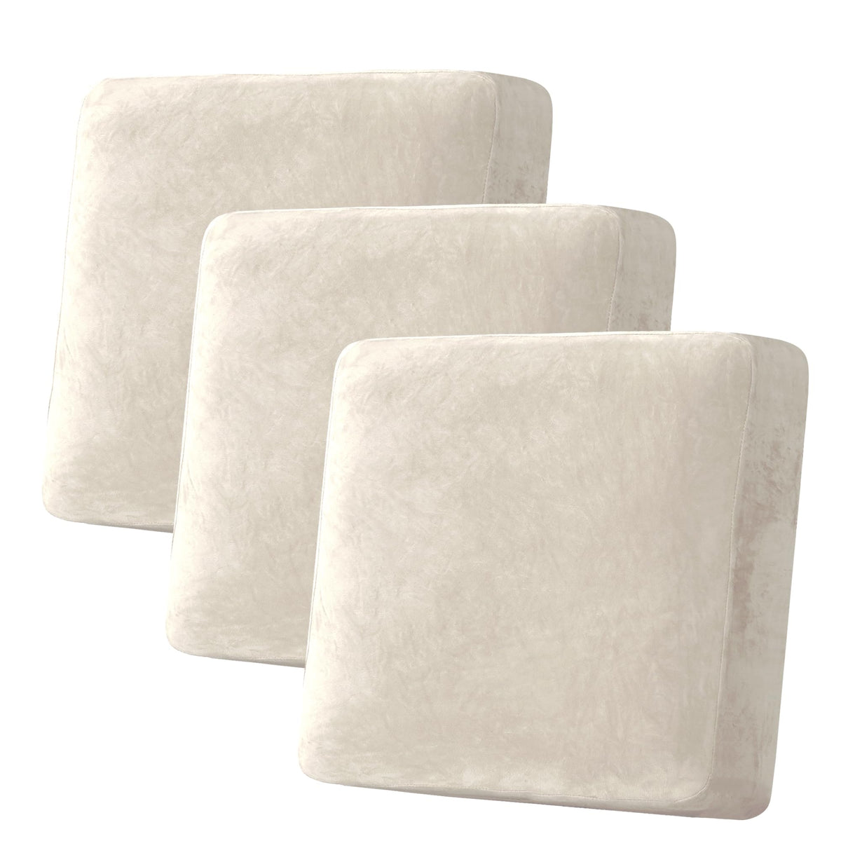H.VERSAILTEX velvet stretch cushion cover ivory close-up texture for protection and luxury