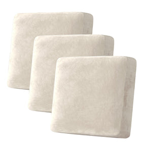 H.VERSAILTEX velvet stretch cushion cover ivory close-up texture for protection and luxury