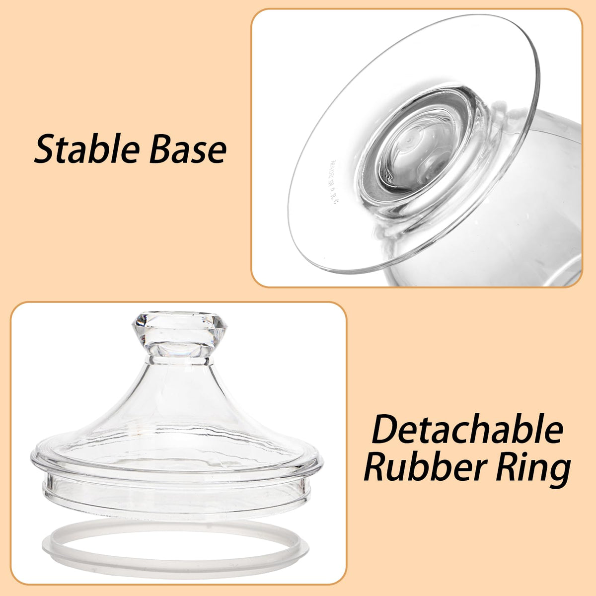 Hacaroa crystal-clear acrylic keeps ingredients visible at a glance.