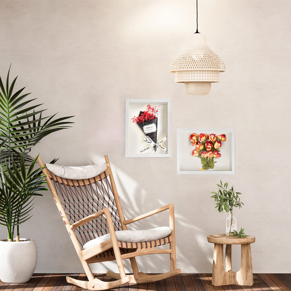 Hacaroa wall mount hardware shown for vertical or horizontal use