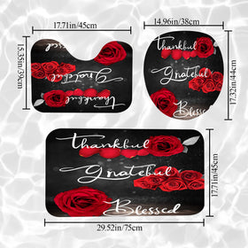 Hadint rose toilet lid cover completes the set and hides wear for a cohesive look.
