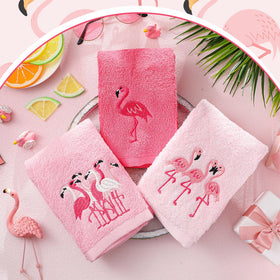 Hahafelt cotton hand towels pink flamingo design for everyday routines