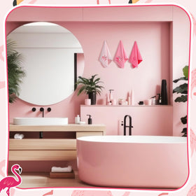 Hahafelt soft absorbent pink flamingo towels stay vibrant after washes
