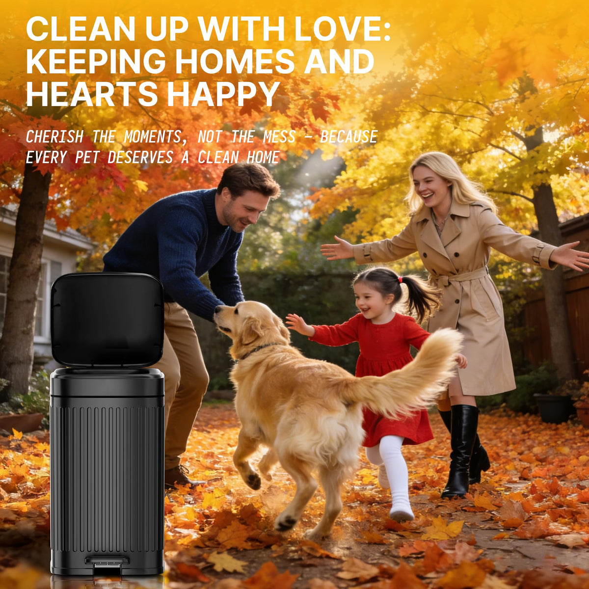 Hahhomei durable 2.7 gal bin suitable for backyard odor control.