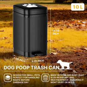 Hahhomei dog waste bin with pedal operation for hands-free use.