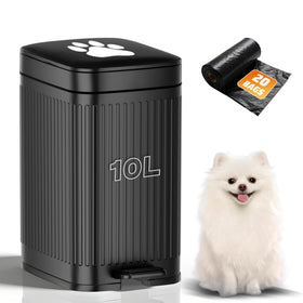 Hahhomei outdoor dog poop trash can with 2.7 gal capacity and secure lid for outdoors.